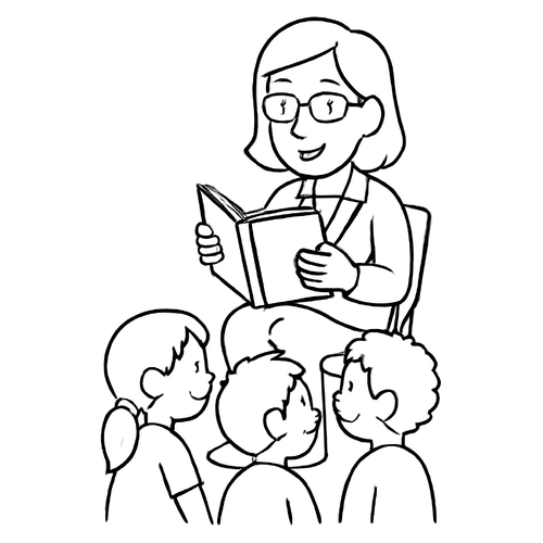 Tranh tô màu nghề giáo viên cho bé PDF đẹp nhất 2025