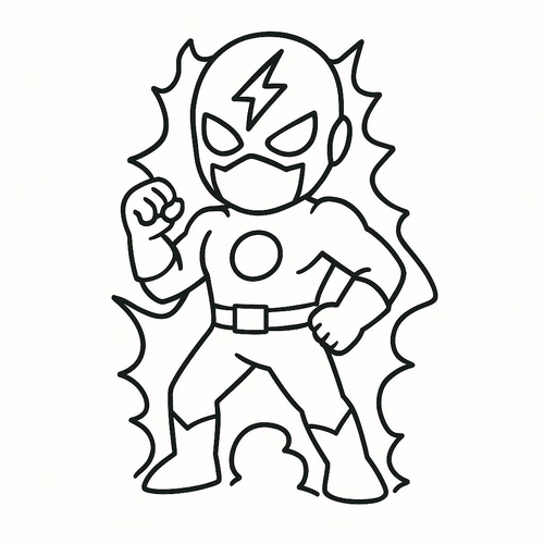 Tô màu siêu nhân điện quang cho bé 2025 - PDF miễn phí