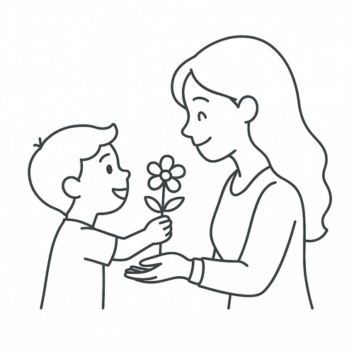 Tranh tô màu ngày 8 3 cho bé PDF đẹp, dễ in nhất 2025