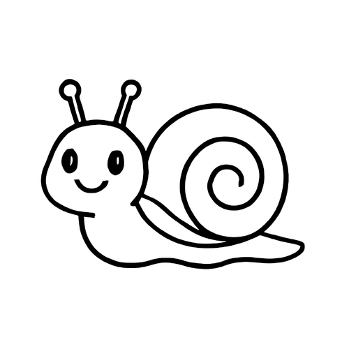 Tô màu ốc sên cho bé 2025 - Hình tô màu PDF miễn phí