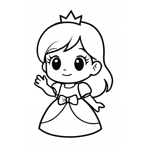 Tranh tô màu công chúa cho bé đẹp dễ thương