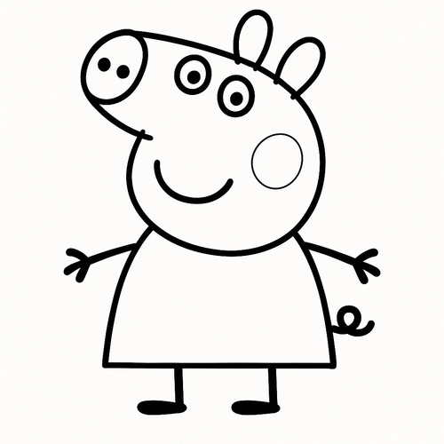 Tranh tô màu Peppa Pig cho bé 2025