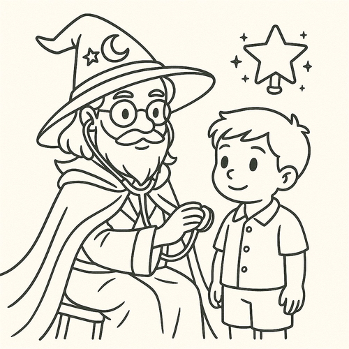 Tranh tô màu bác sĩ khám bệnh cho bé PDF đẹp 2025