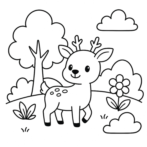 Tranh tô màu thiên nhiên cho bé 2025