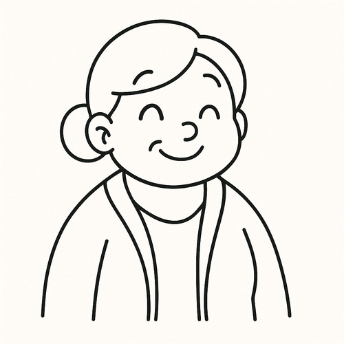 Tranh tô màu bà ngoại cho bé 2025