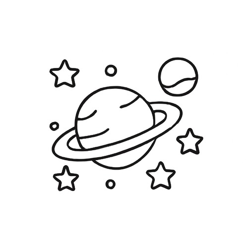 Tô màu vũ trụ cho bé 2025 - Hình tô màu PDF miễn phí