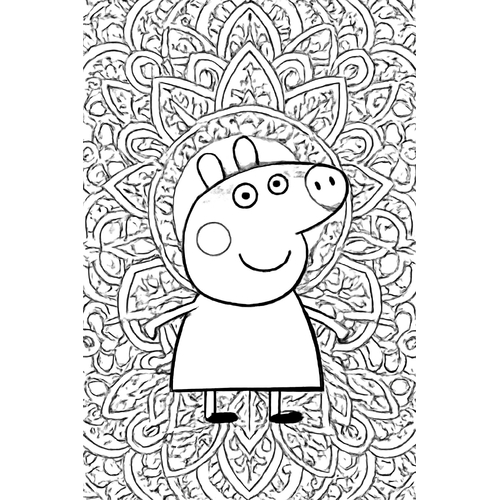 Tranh tô màu Peppa Pig cho bé 2025