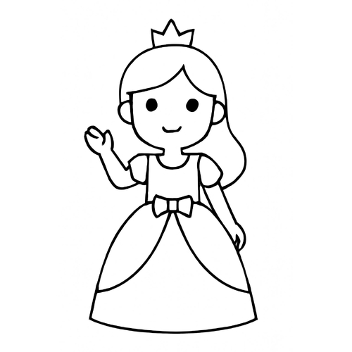 Tranh tô màu công chúa cho bé đẹp dễ thương