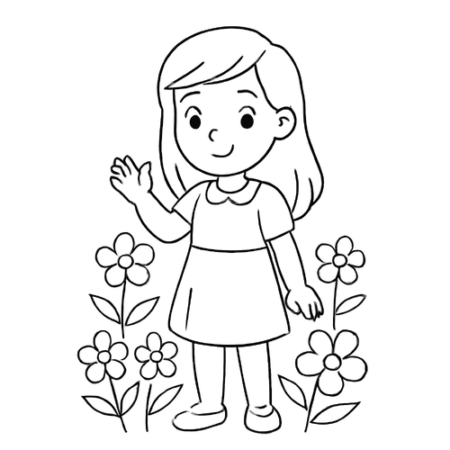 Tranh tô màu phong cảnh miền núi cho bé 2025