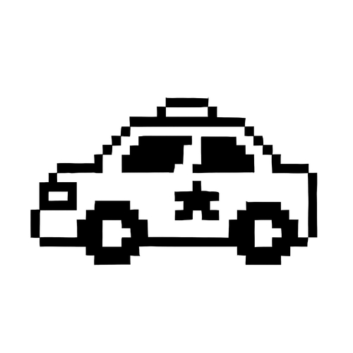 Tranh ô tô cảnh sát tô màu cho bé 2025 | Tải PDF