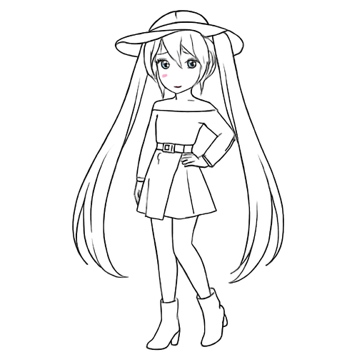 Tranh tô màu Miku cho bé PDF dễ thương nhất 2025