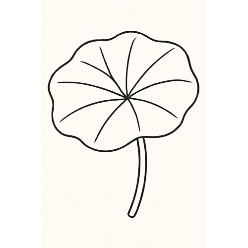 Tranh tô màu lá sen cho bé 2025