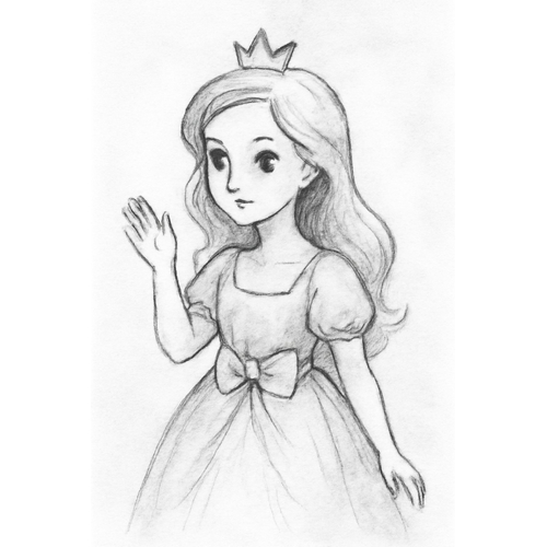 Tranh tô màu công chúa cho bé đẹp dễ thương
