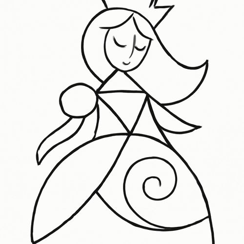 Tranh tô màu công chúa cho bé đẹp dễ thương