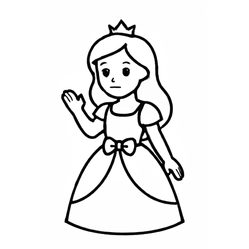 Tranh tô màu công chúa cho bé đẹp dễ thương