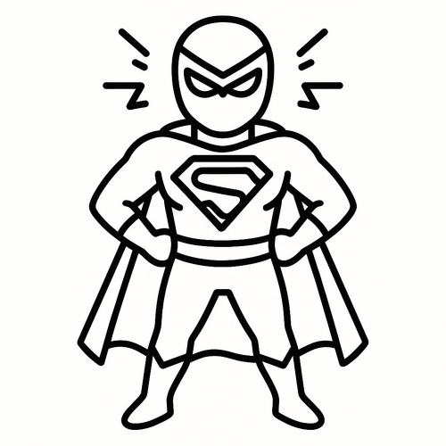 Tô màu siêu nhân điện quang cho bé 2025 - PDF miễn phí