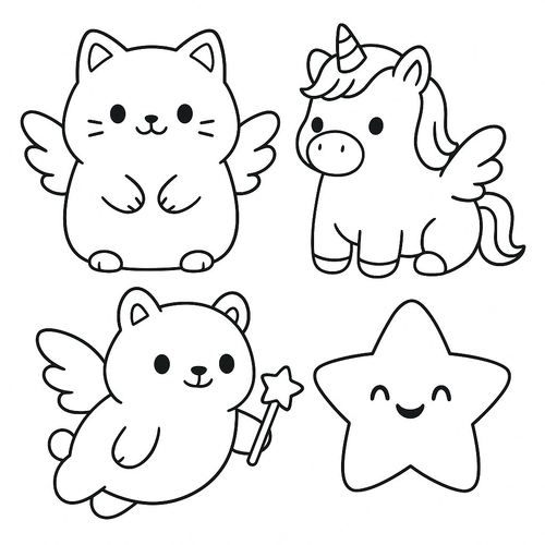 Tranh tô màu Squishy cho bé 2025 – Tải PDF miễn phí