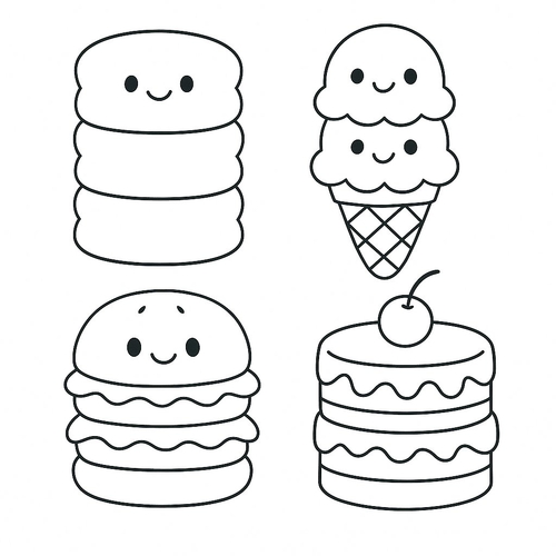 Tranh tô màu Squishy cho bé 2025 – Tải PDF miễn phí