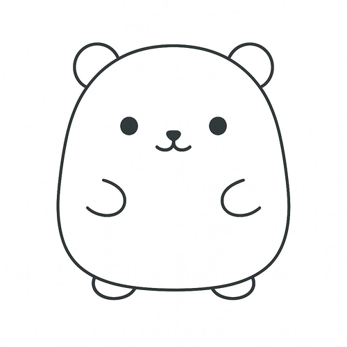 Tranh tô màu Squishy cho bé 2025 – Tải PDF miễn phí