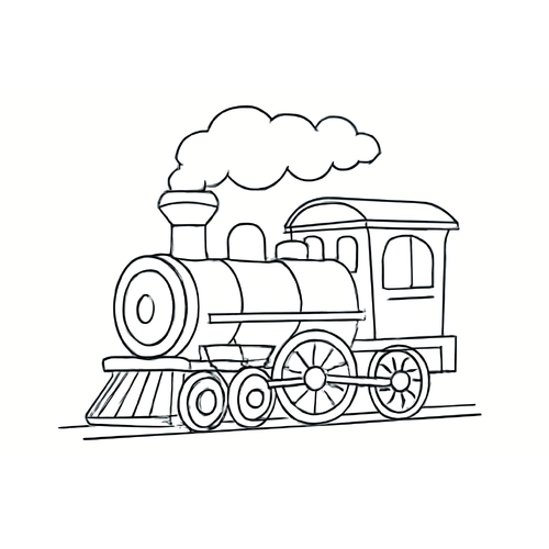 Tranh tô màu tàu hỏa đẹp cho bé tải miễn phí 2025
