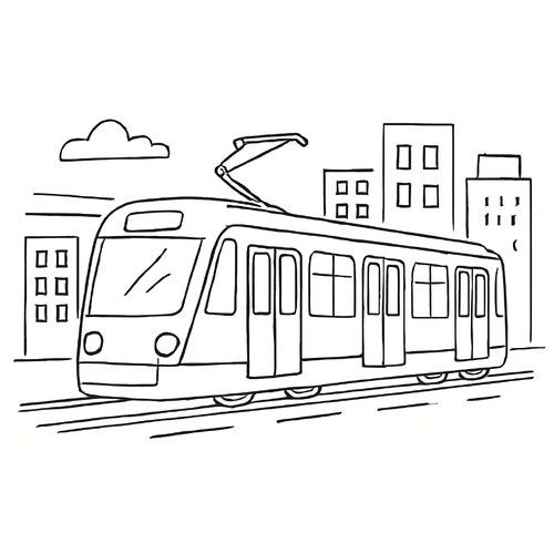 Tranh tô màu tàu hỏa đẹp cho bé tải miễn phí 2025