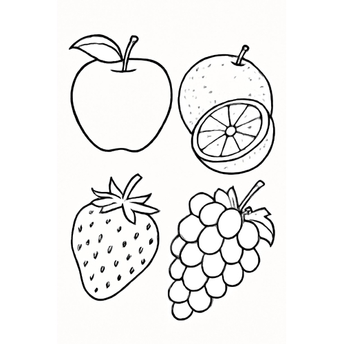 Trái cây tô màu cho bé 2025 – Tải PDF miễn phí
