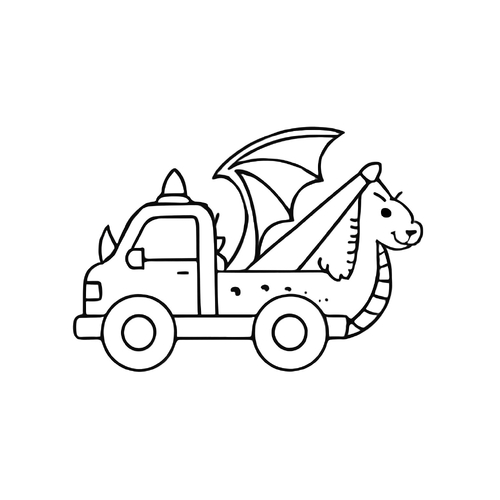 Tranh tô màu xe cứu hộ cho bé 2025 – Tải PDF miễn phí