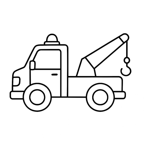 Tranh tô màu xe cứu hộ cho bé 2025 – Tải PDF miễn phí