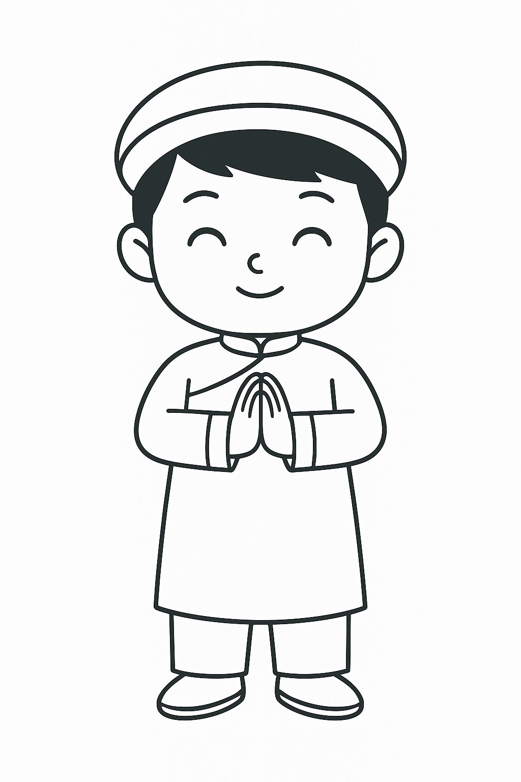 Bé chúc Tết truyền thống