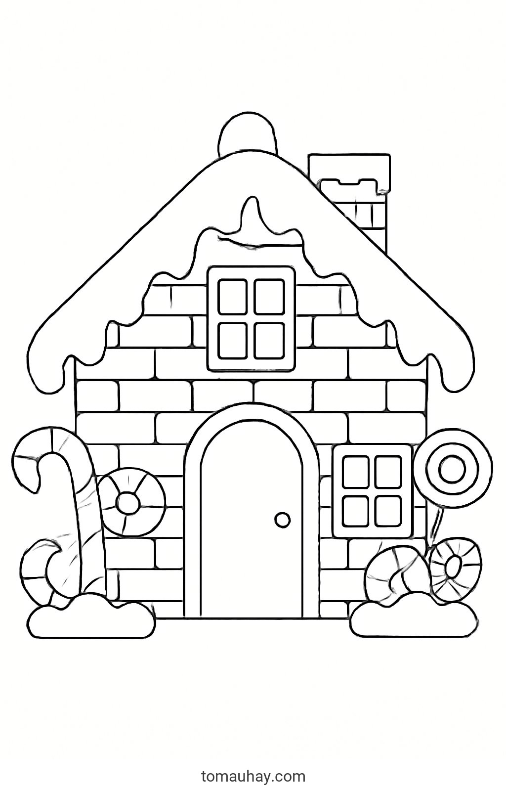 Tô màu ngôi nhà bánh kẹo cho bé 2026 - PDF - Candy Classic