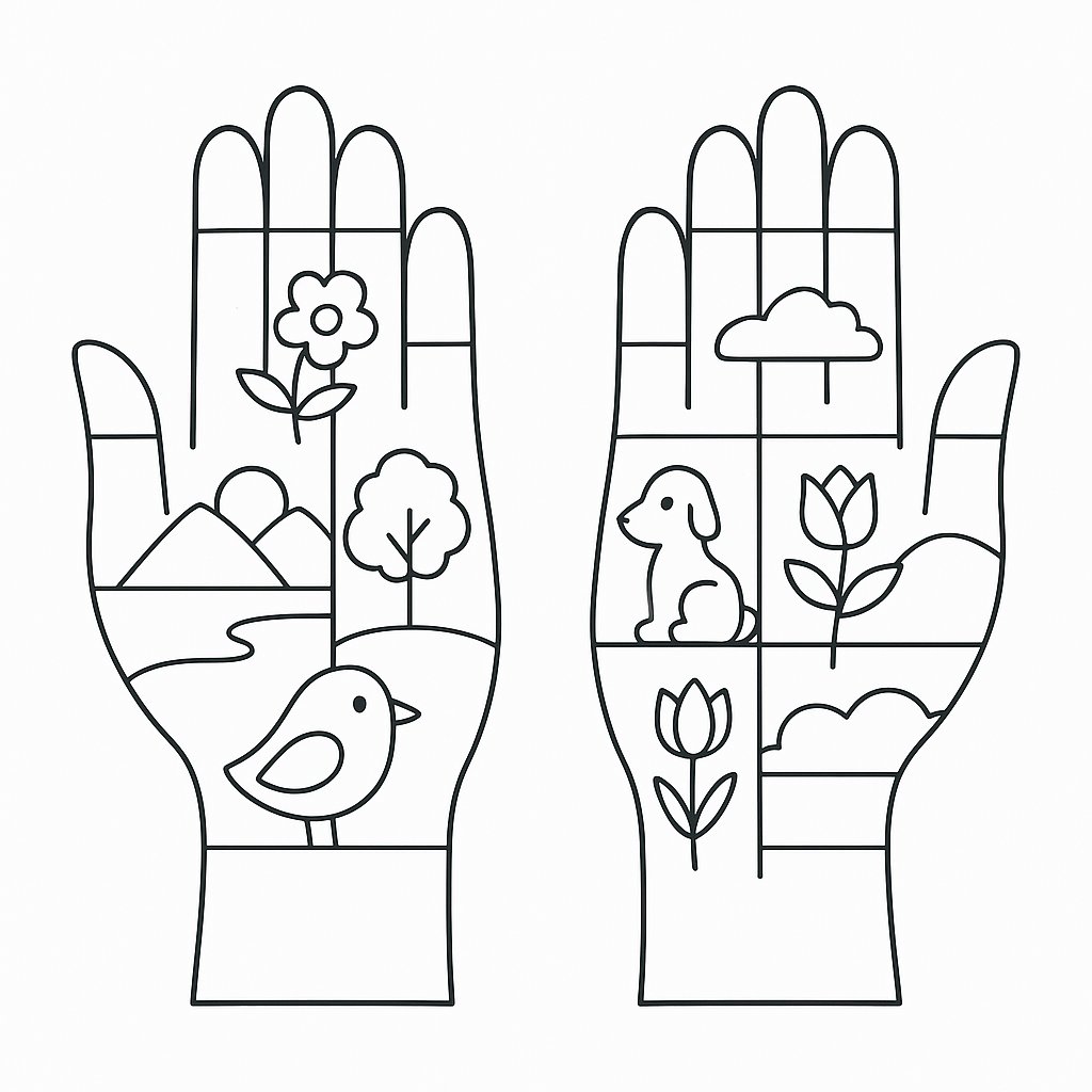 Đôi bàn tay ghép tranh