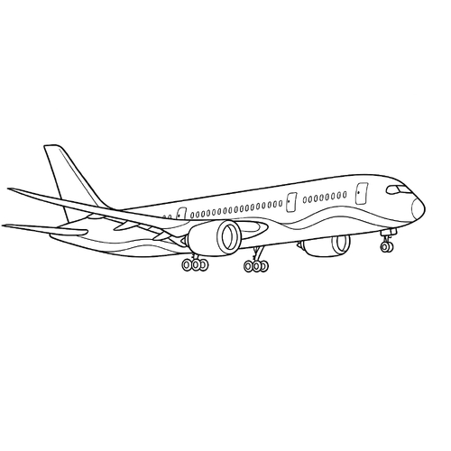 Tô màu máy bay Vietnam Airlines cho bé 2025