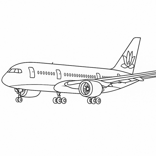 Tô màu máy bay Vietnam Airlines cho bé 2025