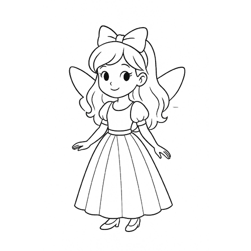 Tranh tô màu công chúa cho bé đẹp dễ thương