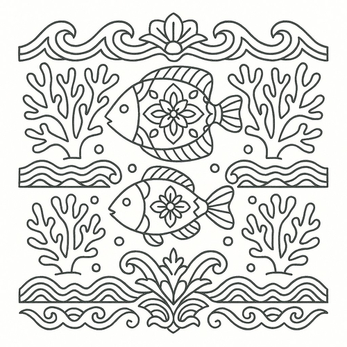 Tranh tô màu đại dương cho bé 2025 | Tải PDF miễn phí