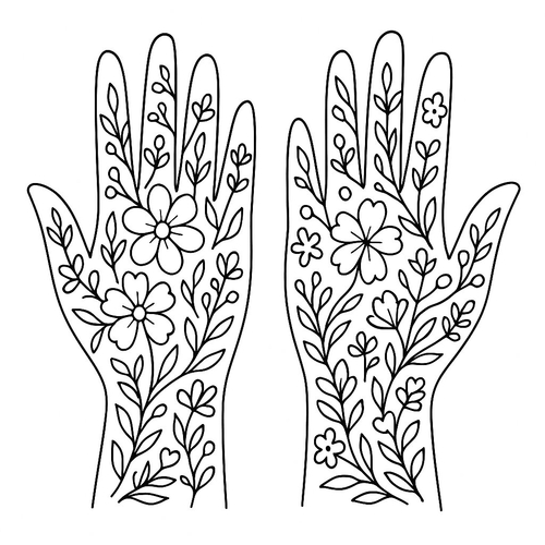 Tranh tô màu đôi bàn tay cho bé 2025 tải PDF miễn phí