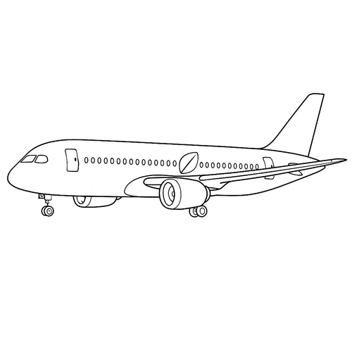 Tô màu máy bay Vietnam Airlines cho bé 2025