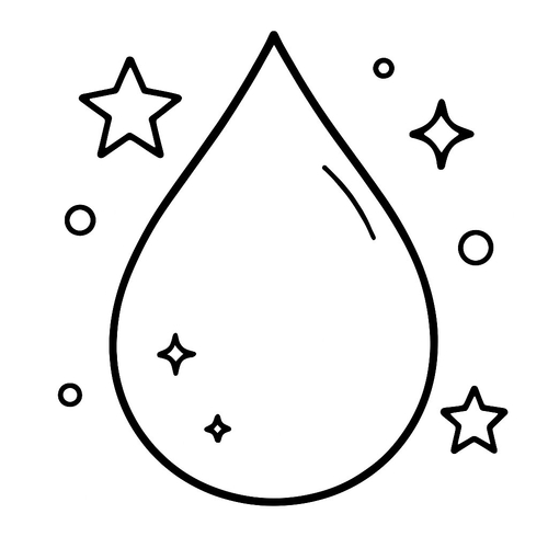 Tranh tô màu giọt nước cho bé 2025 - Hình PDF tải nhanh