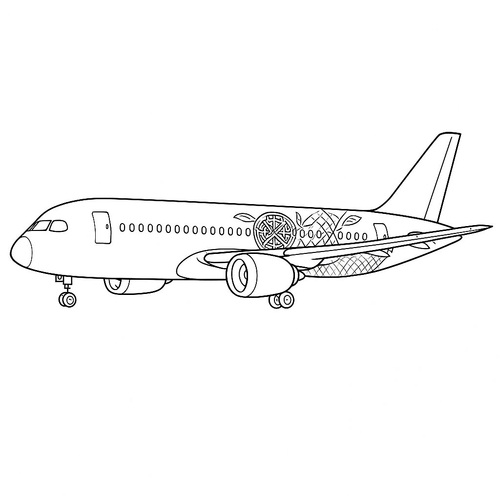 Tô màu máy bay Vietnam Airlines cho bé 2025