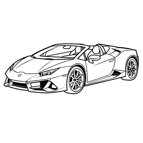 Tranh tô màu xe Lamborghini cực ngầu 2025 bé cực thích