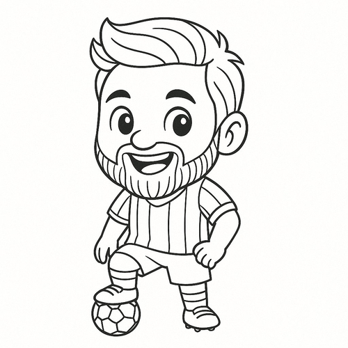 Tô màu Messi cho bé vui nhộn và sáng tạo 2025