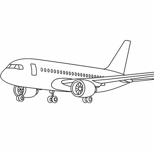 Tô màu máy bay Vietnam Airlines cho bé 2025