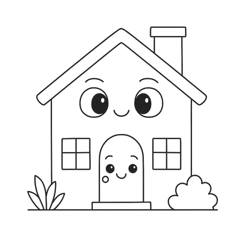 Tô màu ngôi nhà búp bê cho bé đẹp 2025 tải PDF