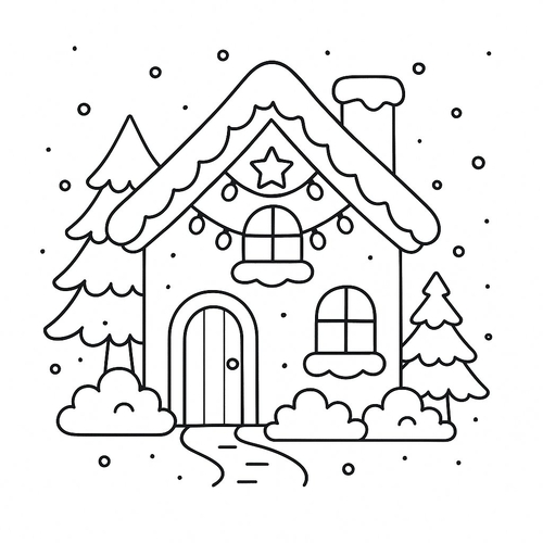 Tô màu ngôi nhà búp bê cho bé đẹp 2025 tải PDF