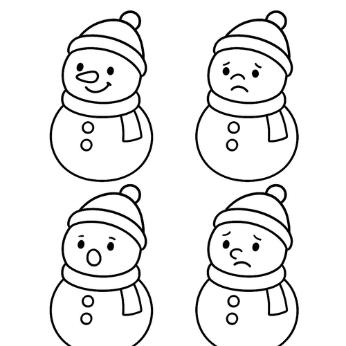 Tô màu người tuyết cho bé vui nhộn 2025