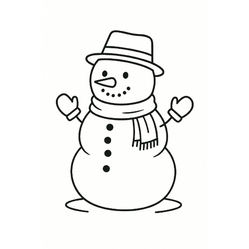 Tô màu người tuyết cho bé vui nhộn 2025