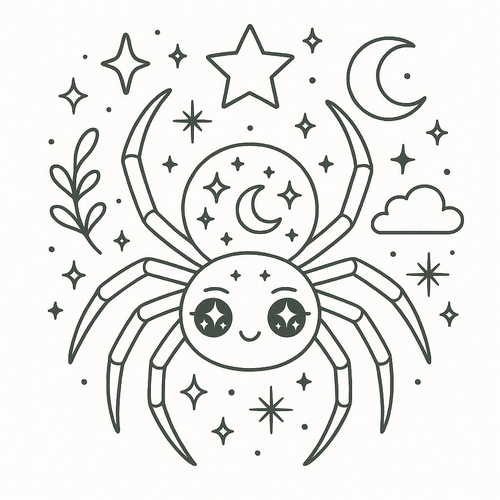 Tô màu con nhện cho bé đẹp nhất 2025 tải PDF