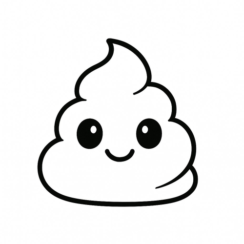 Tranh tô màu cục cứt cho bé 2025 - PDF tải nhanh