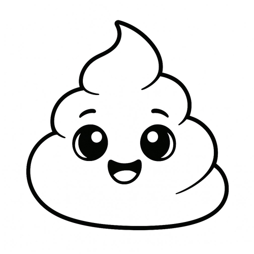 Tranh tô màu cục cứt cho bé 2025 - PDF tải nhanh