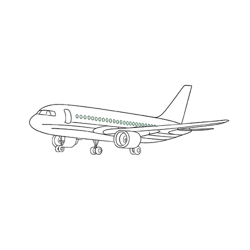 Tô màu máy bay Vietnam Airlines cho bé 2025